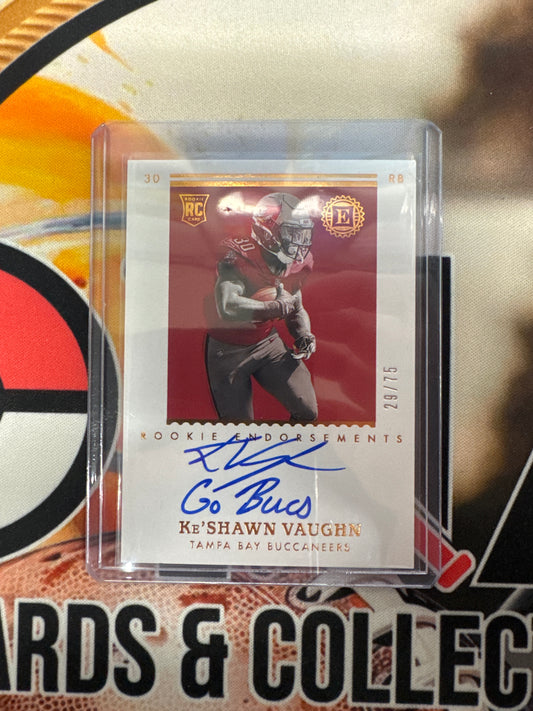2020 Panini Encased NFL Ke’Shawn Vaughn Rookie Endorsements Autograph /75