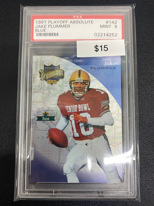 1997 Playoff Absolute Jake Plummer Blue Rookie PSA 9