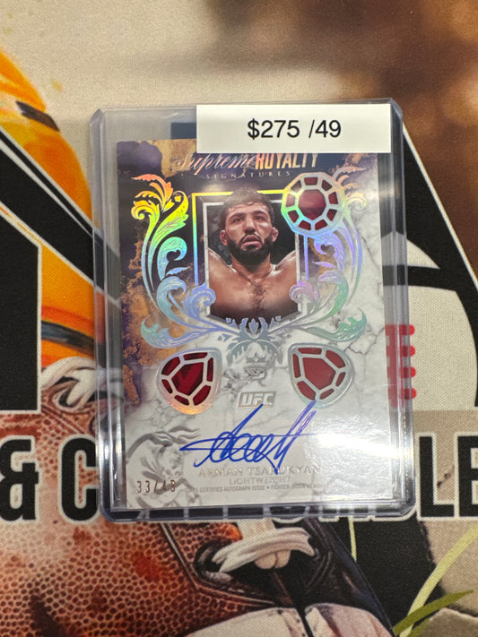 2025 Topps Royalty UFC Arman Tsarukyan Supreme Royalty Signatures Triple Patch /49