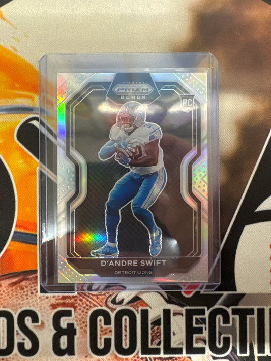 2020 Panini Chronicles Prizm Black NFL D’Andre Swift Rookie Silver