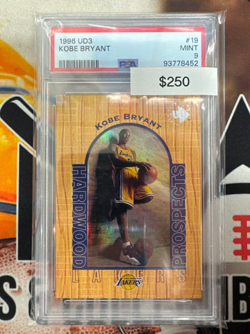 1996 Upper Deck 3 Hardwood Prospects Kobe Bryant Rookie PSA 9