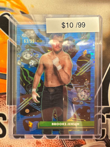 2026 Topps Chrome Cosmic WWE Brooks Jensen Blue Cosmic Dust Refractor /99