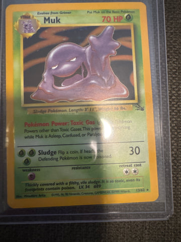 Pokemon Muk 13/62 holo Fossil