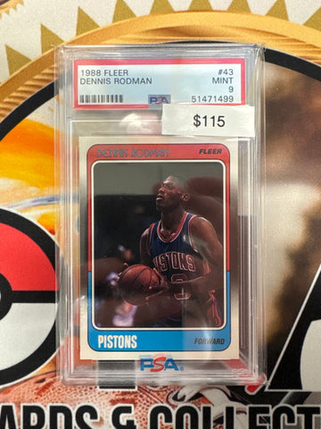 1988 Fleer Dennis Rodman PSA 9