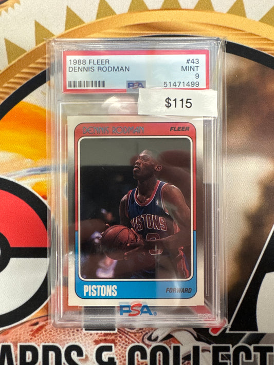 1988 Fleer Dennis Rodman PSA 9