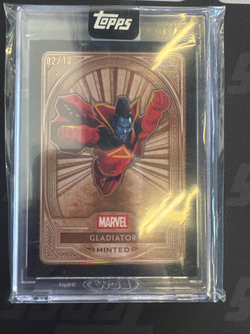 2025 Topps Marvel Minted Gladiator Bronze Card Black Encased Refractor /10