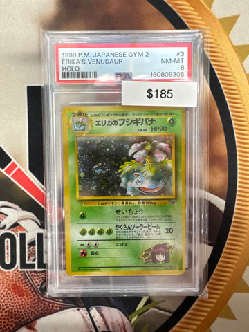 1999 Pokemon Japanese Gym 2 Erika’s Venusaur Holo No. 003 PSA &