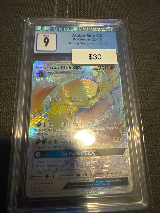 Pokemon Alolan Muk GX CGC 9