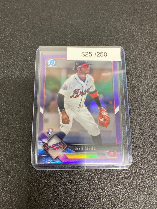 2018 MLB Bowman Chrome Ozzie Albies Purple Rookie /250