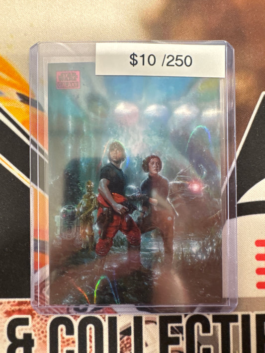 2025 Topps Star Wars Galaxy Separated At Birth Pink Raywave Refractor /250