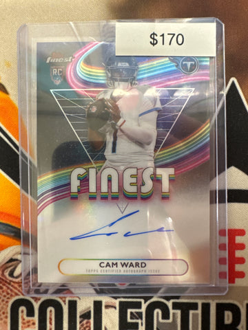 2026 Topps Finest NFL Cam Ward Rookie Finest Autograph Refractor