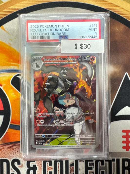 Pokemon Team Rocket’s Houndoom 191/182 Destined Rivals PSA 9