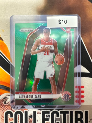 2024-25 Panini Prizm NBA Alexandre Sarr Rookie Green Prizm