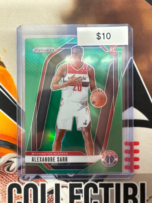 2024-25 Panini Prizm NBA Alexandre Sarr Rookie Green Prizm