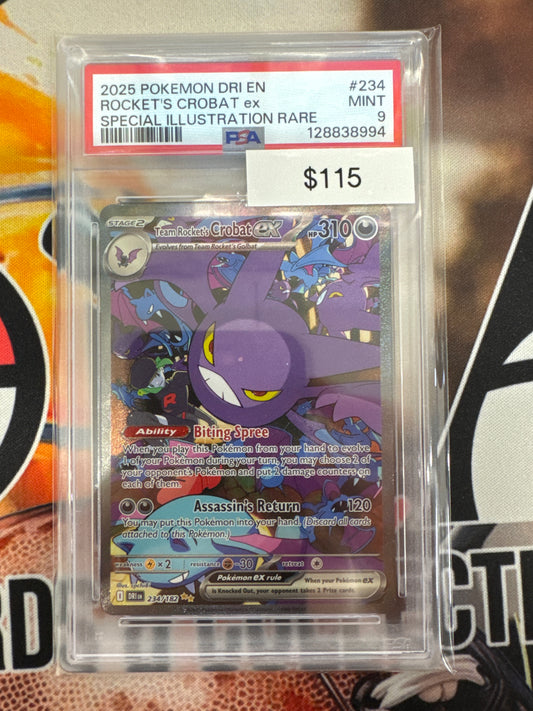 Pokemon Team Rocket’s Crobat ex 234/182 PSA 9