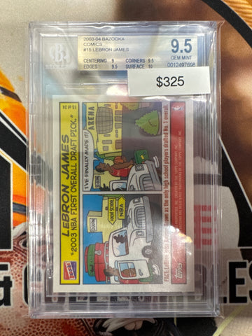 2003-04 Topps Bazooka LeBron James Rookie Comics BGS 9.5