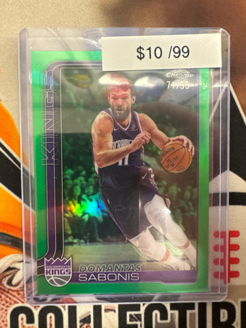 2026 Topps Chrome NBA Update Domantas Sabonis Green Refractor /99