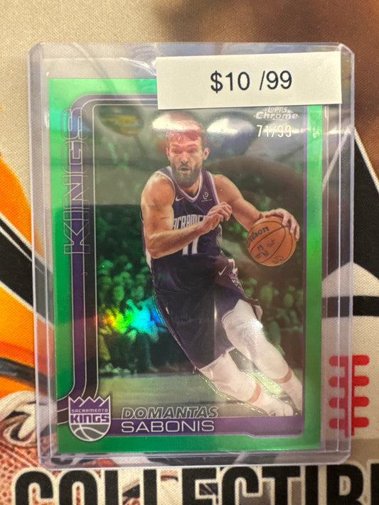 2026 Topps Chrome NBA Update Domantas Sabonis Green Refractor /99