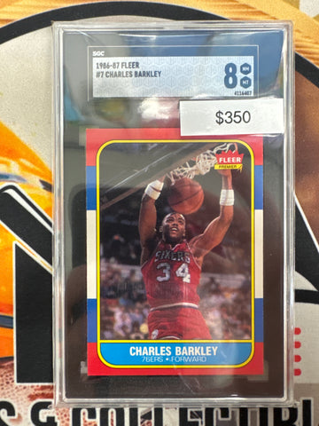 1986-87 Fleer NBA Charles Barkely SGC 8