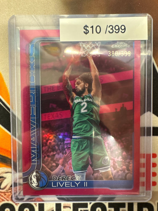 2026 Topps Chrome NBA Update Dereck Lively II Magenta Refractor /399