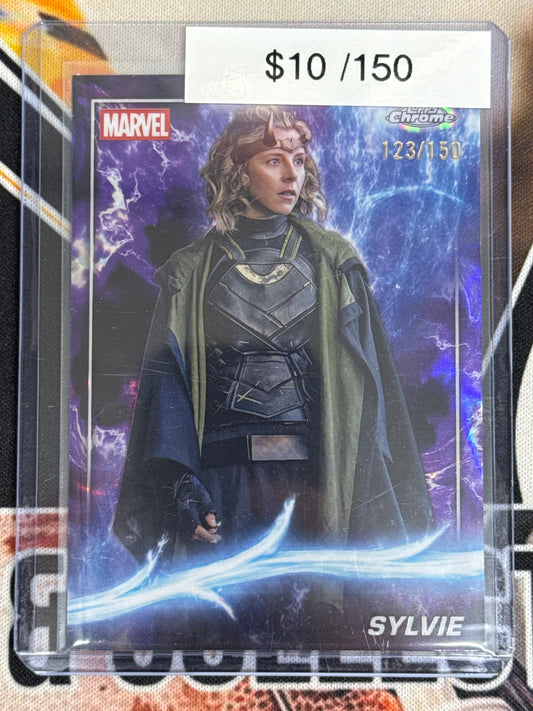 2025 Topps Chrome Marvel Studios Sylvie Agatha Lava /150