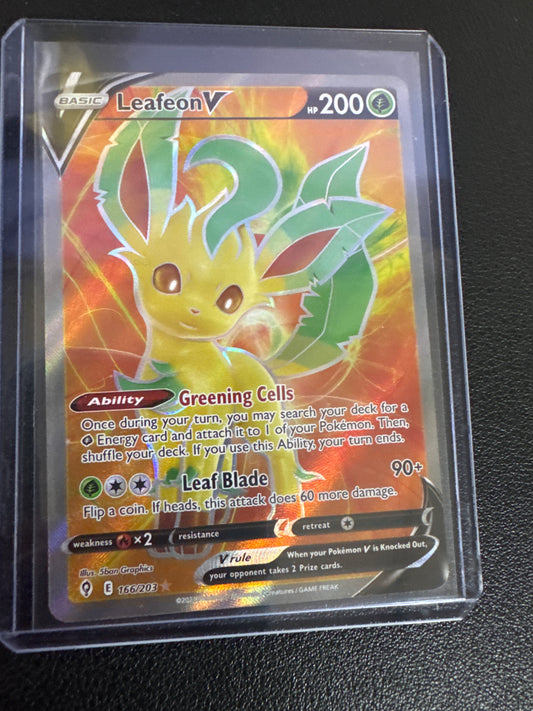 Pokémon Leafeon V Evolving Skies 166/203