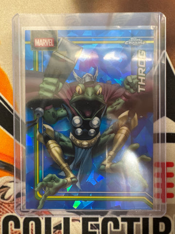 2026 Topps Chrome Marvel Sapphire Throg Base
