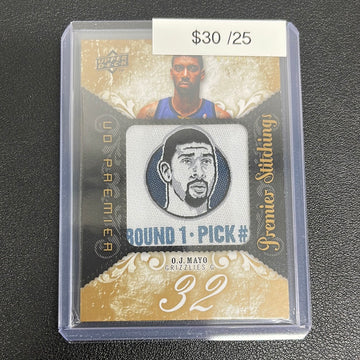 2008-09 NBA UD Premier OJ Mayo Premier Stitchings Patch /25