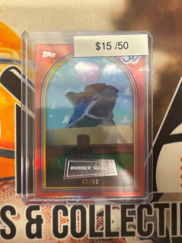 2026 Topps Toy Story 30th Anniversary Rubber Shark Rose Gold Foil /50