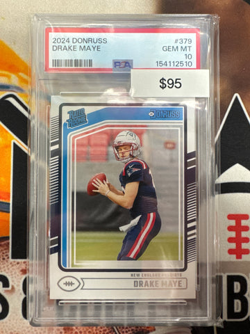 2024 Panini Donruss Drake Maye Rated Rookie PSA 10