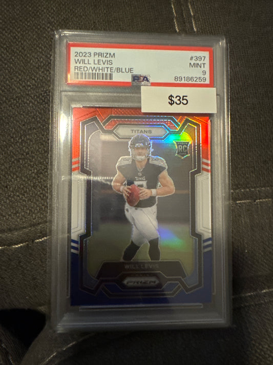 2023 Prizm Will Levi’s red white and blue PSA 9