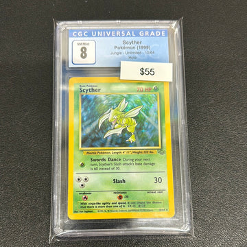 Pokémon Scyther Jungle Holo 10/64 CGC 8