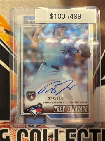 2026 Topps Chrome MLB Trey Yesavage Rookie Autograph Refractor /499