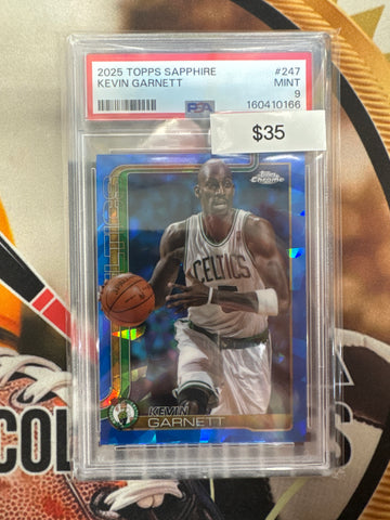 2025 Topps Chrome NBA Sapphire Kevin Garnett PSA 9