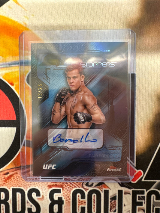2025 Topps Finest UFC Caio Borralho Show Stoppers Autograph Blue /25