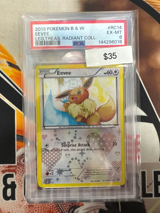 Pokémon Eevee Radiant Collection Legendary Treasures RC14/RC25 PSA 6