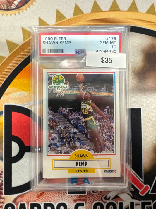 1990 Fleer NBA Shawn Kemp PSA 10