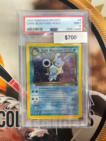 Pokémon Dark Blastoise Team Rocket Holo 3/82 PSA 9