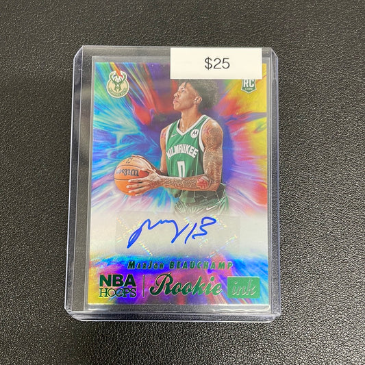 2022-23 MarJon Beauchamp rookie NBA Hoops ink