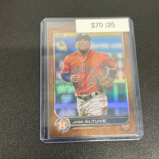 2022 MLB Topps Chrome Jose Altuve Ben Baller Orange Refractor /25