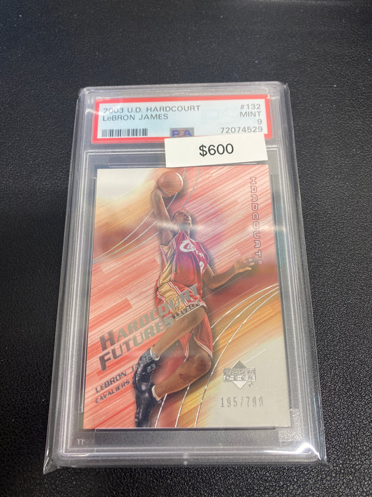 2003 Upper Deck Hardcourt LeBron James PSA 9 /779