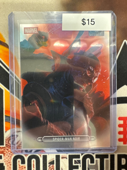 2026 Topps Chrome Marvel Spider-Man Noir FanFare Card SP