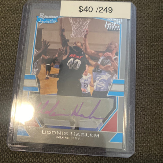 2003 Topps Bowman Signature Udonis Haslem auto /249