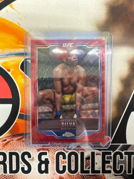 2025 Topps Chrome UFC Anderson Silva Red Geometric /5