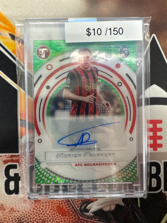 2026 Topps Pristine English Premier League Adrien Truffert Autograph Green Refractor /150