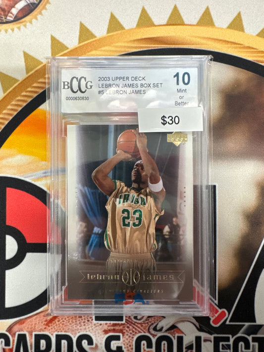 2003 Upper Deck NBA LeBron James Box Set Rookie BCCG 10