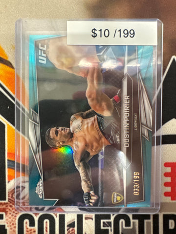 2026 Topps Chrome UFC Dustin Poirier Teal Refractor /199