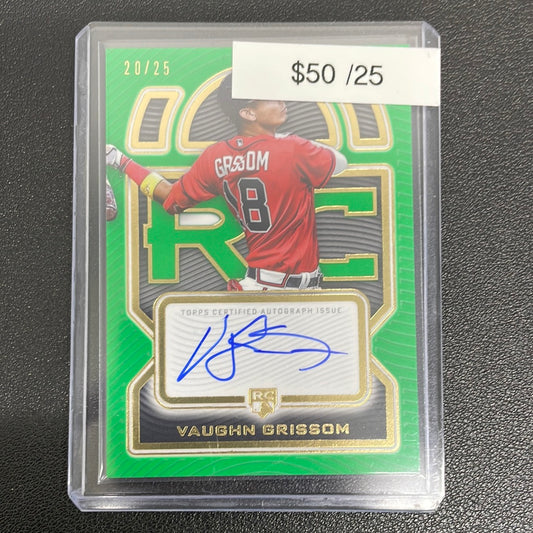 2023 Topps Definitive Vaughn Grissom Rookie Auto /25