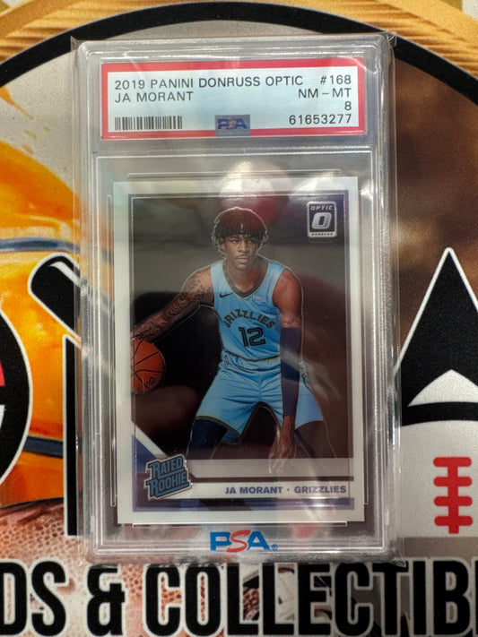 2019 Panini Donruss Optic NBA Ja Morant Rated Rookie PSA 8