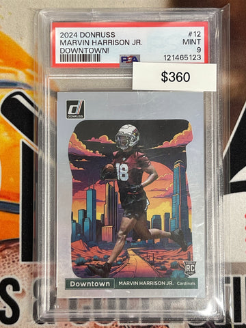 2024 Donruss Football Marvin Harrison Jr. Downtown! PSA 9